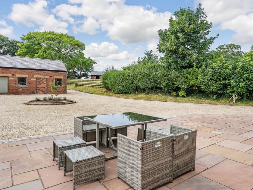 Sitting-out-area | The Barn at Thistleton, Thistleton, Preston