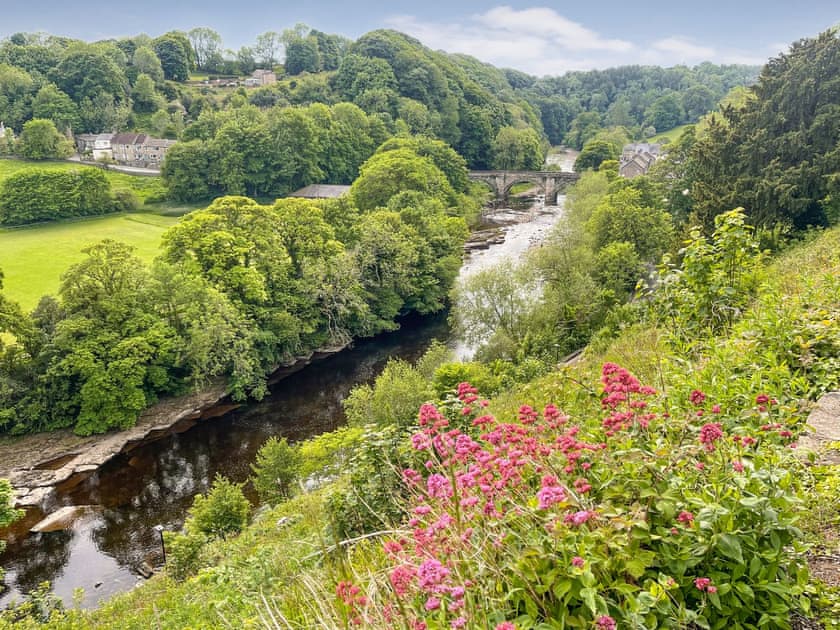Stunning views just a few steps from the cottage,The River Swale from Castle Walk | Millgate Fosse Cottage, Richmond
