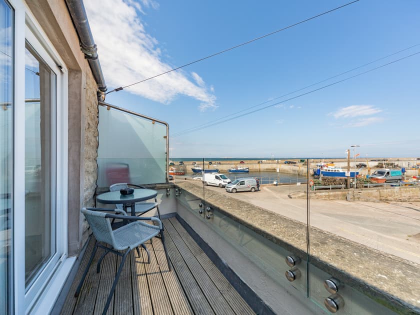 Balcony | Quay Cottage, Seahouses, near Alnwick