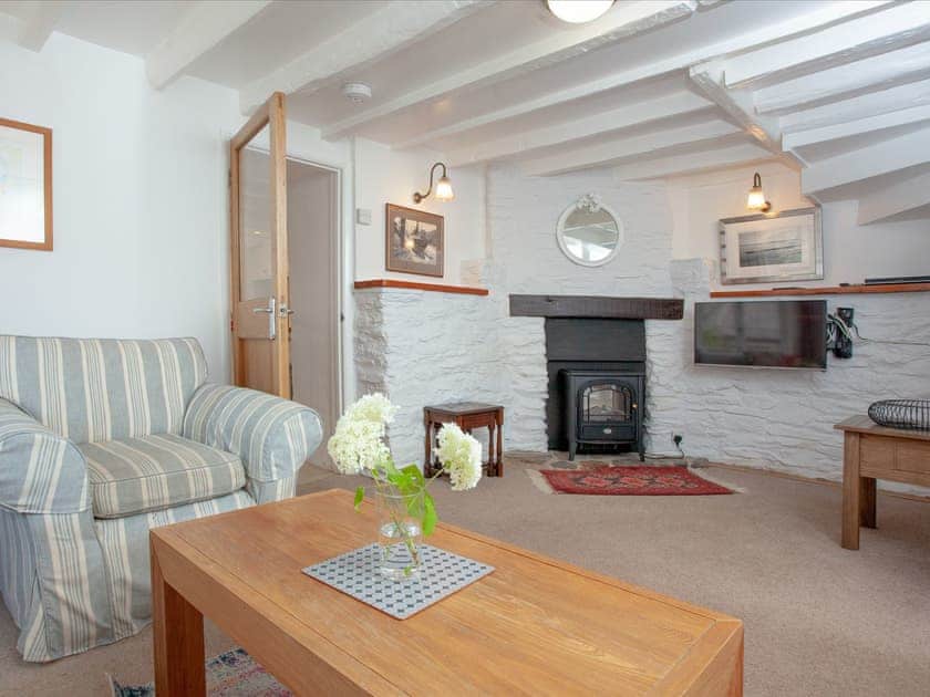 Living room | 1 Castle Cottage - Tuckenhay Mill, Bow Creek, between Dartmouth and Totnes