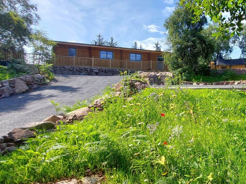 Exterior | Treetops Log Cabin, Kippford, near Sandyhills