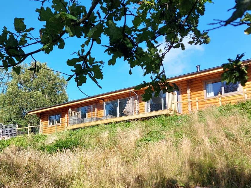 Exterior | Treetops Log Cabin, Kippford, near Sandyhills