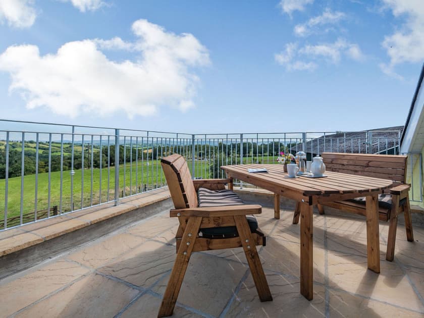 Balcony | Penceunant - Brynllin Holiday Cottages, Bwlch-Llan, near Aberaeron