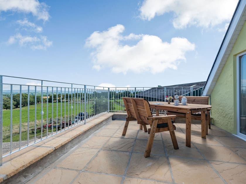 Balcony | Penceunant - Brynllin Holiday Cottages, Bwlch-Llan, near Aberaeron