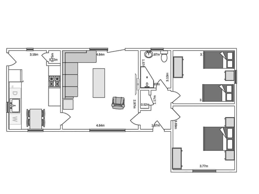 Floor plan | Beachcroft Cottage, Isle of Lewis