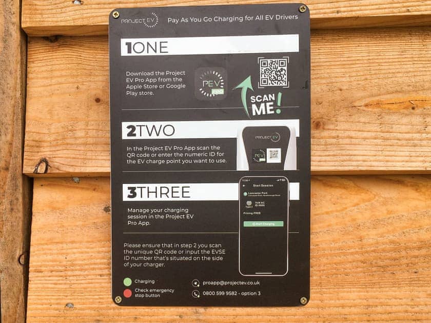 Instructions for EV charger use | Llety’r Saer - Y Gadlas, Penybontfawr, near Llanfyllin