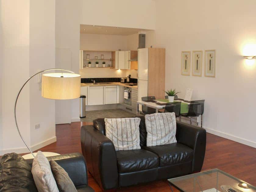 Open plan living space | Crown Apartments 113 - Crown Apartments, Newcastle upon Tyne