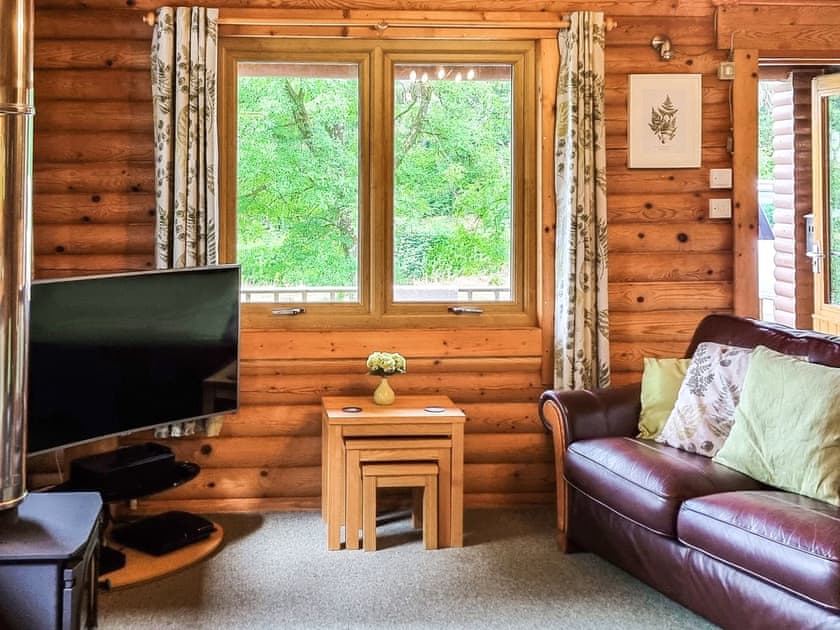 Lounge - view towards front of  lodge | Sunnybank Lodge, Llanfynydd