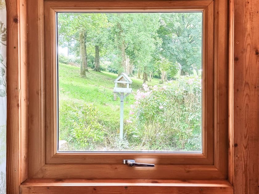 View out of lounge window | Sunnybank Lodge, Llanfynydd