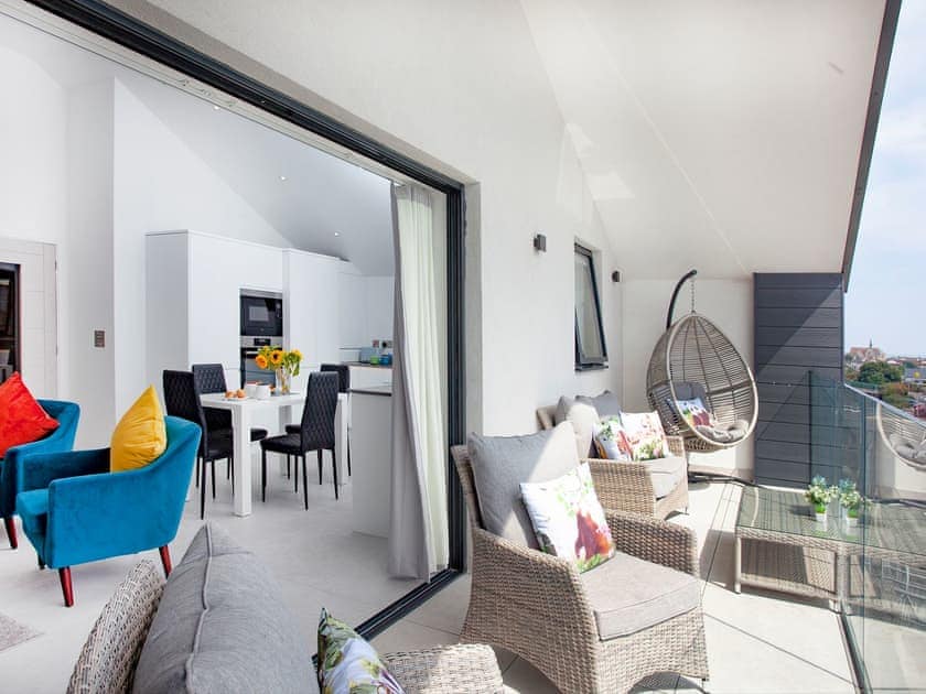 Balcony | Grand Banks Apartment, Teignmouth