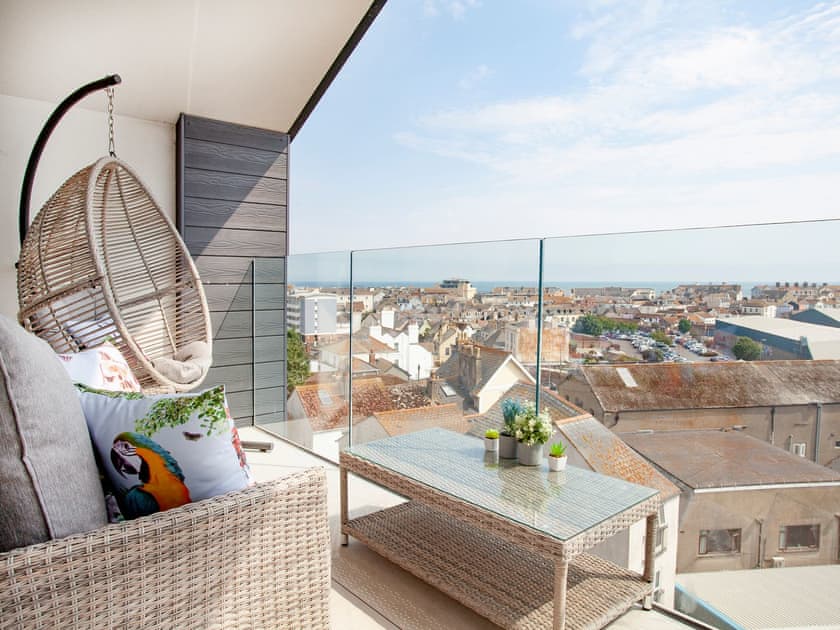 Balcony | Grand Banks Apartment, Teignmouth
