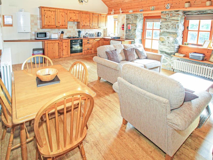 Open plan living space | Country Escape, Chwilog
