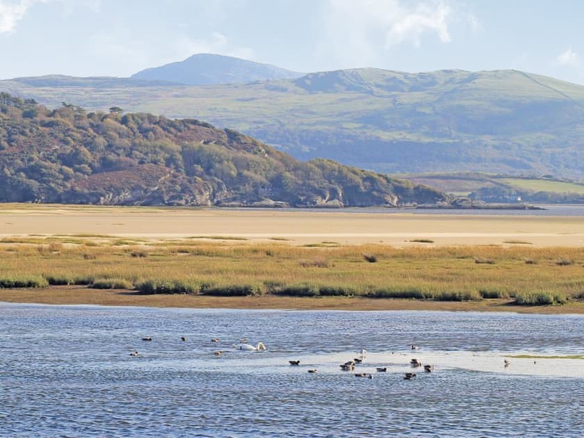 Close up photo of the view from the balcony | Harbour Apartment, Porthmadog