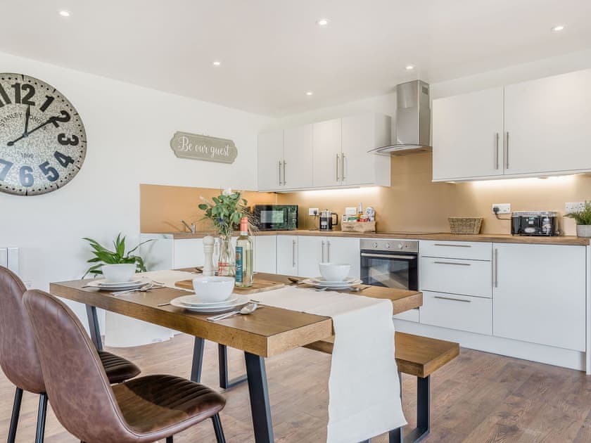 Kitchen area | Oak Tree Lodge - Upper Holme Lodges, Lyonshall, near Kington