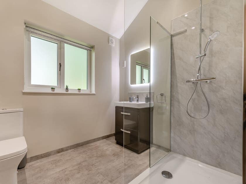 Shower room | Dwrgi - Glanyrafon Lodges, Cwrt Newydd, near Llandysul