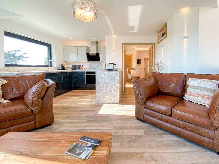 Open plan living space | The View - Wooldown Holiday Cottages, Marhamchurch, near Bude
