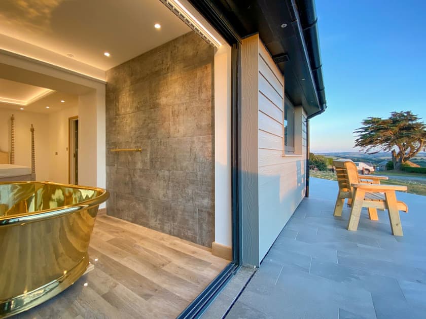 Outdoor area | The View - Wooldown Holiday Cottages, Marhamchurch, near Bude