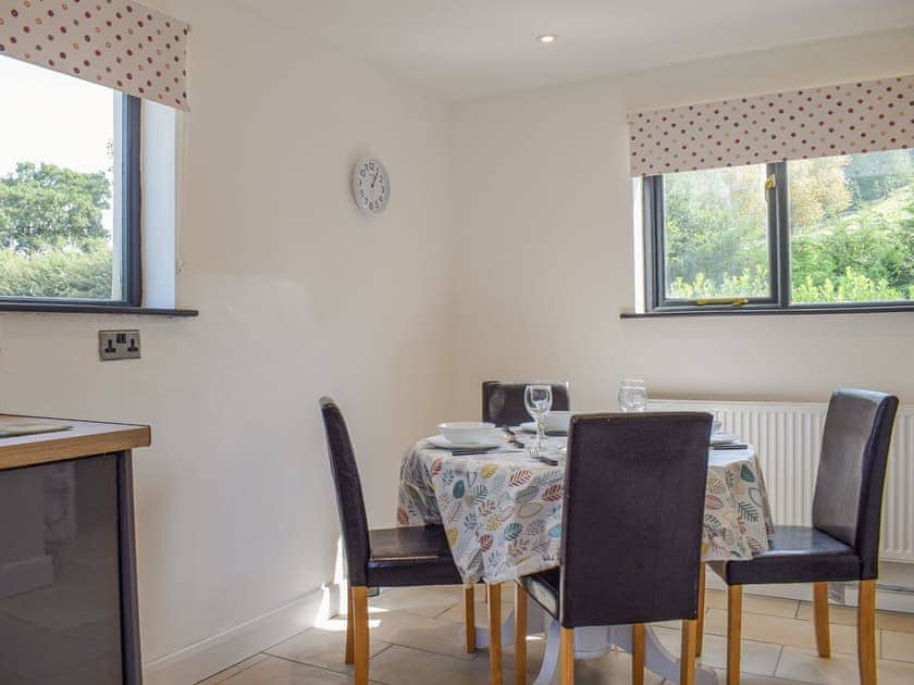 Dining Area | Hill View Lodge - Mill Farm Holiday Cottages, Heyope, near Knighton