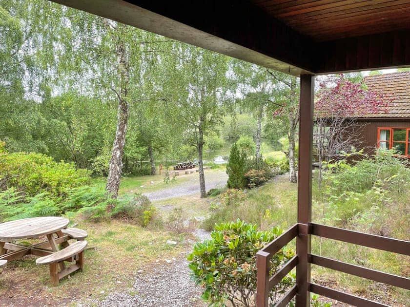 Terrace | Ferness - Tullochwood Lodges, Rafford, near Forres