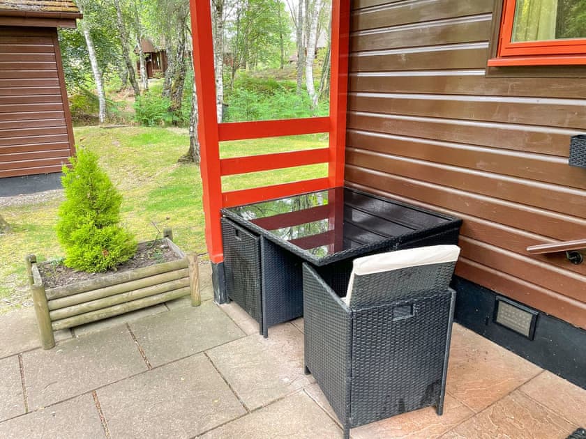 Terrace | Dava - Tullochwood Lodges, Rafford, near Forres