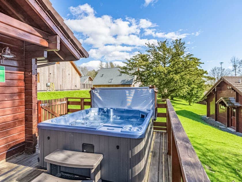 Hot tub | Lady Galloway Lodge 27 - Conifer Lodges, Newton Stewart