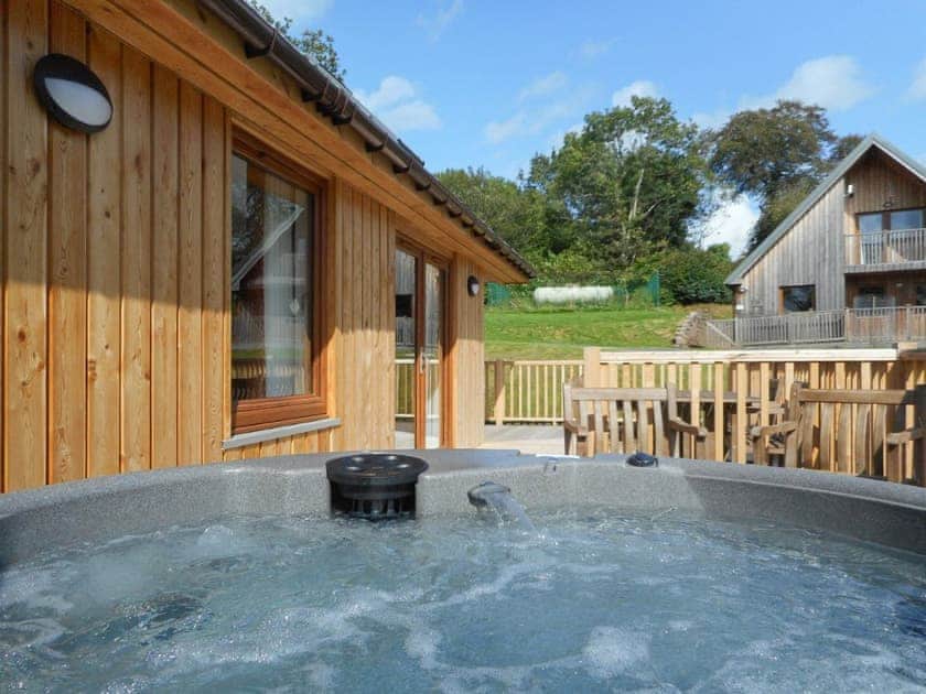 Hot tub | Lord Galloway 36 - Conifer Lodges, Newton Stewart