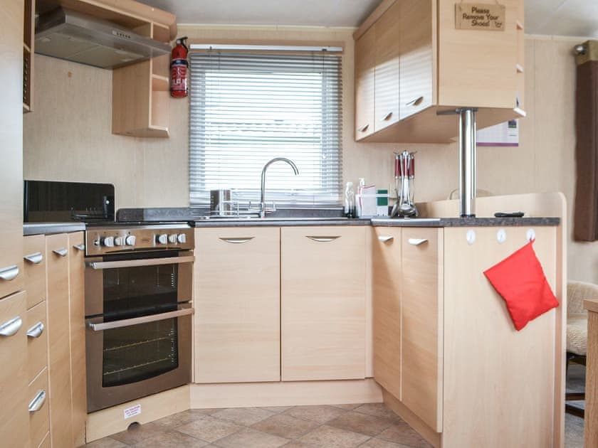 Kitchen area | Forest Views Caravan Park- Ruan’s Roost - Forest Views Caravan Park, Moota, near Cockermouth