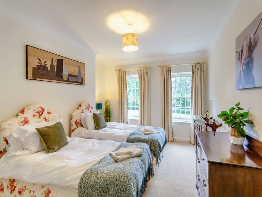 Twin bedroom | The Wing at Brook Hall, Wighill, near York