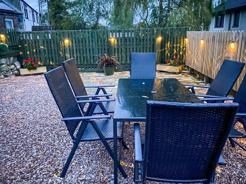 Sitting-out-area | Holly Cottage, Palnackie, near Castle Douglas
