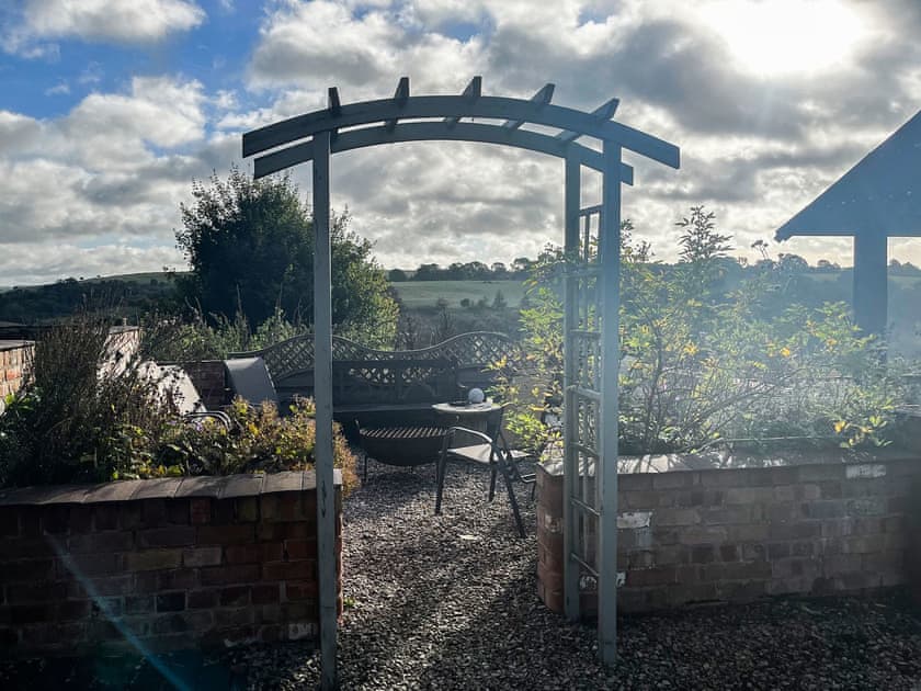 Patio | Lea Hall Farmhouse, Tissington, near Ashbourne