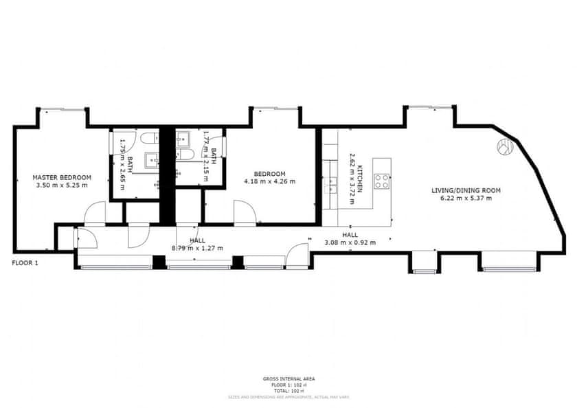 Floor plan | Trequean Cottage - Trequean Properties, Helston