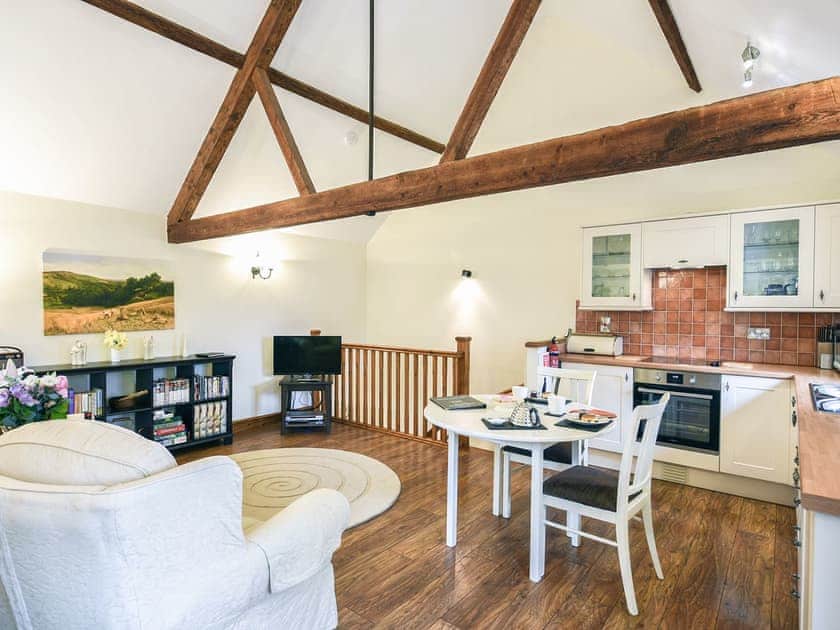Open plan living space | The Corn House - Hanley Farm, Hook-a-Gate, near Shrewsbury