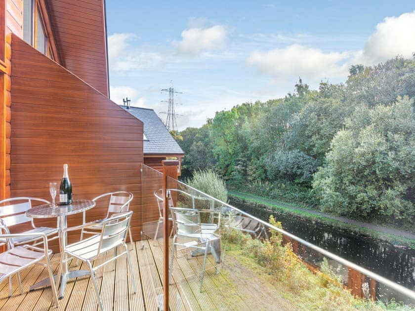 First floor balcony | Waterside Lodge Six - Ashgrove Country Park - to be linked with UK33351, UK13038, UK33350 etc., Elland
