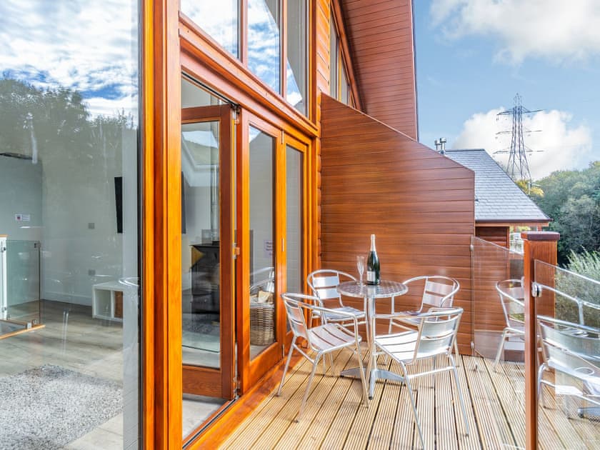 First floor balcony | Waterside Lodge Six - Ashgrove Country Park - to be linked with UK33351, UK13038, UK33350 etc., Elland