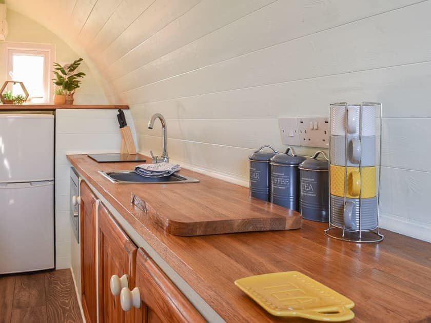 Kitchen area | Privet Pod - Stuarts Farm, Lathom, near Southport
