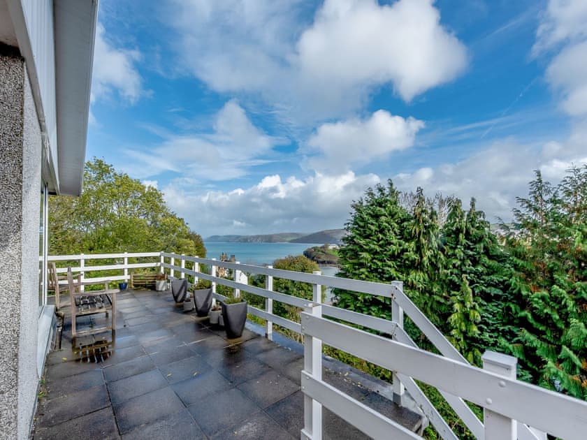 Outdoor area | Five Bays View, Aberporth
