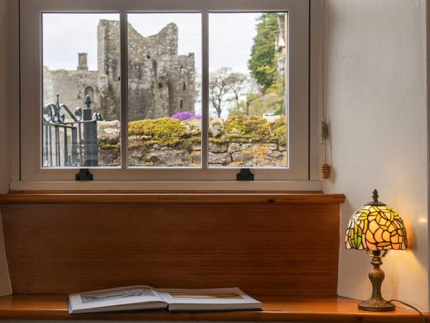 View of Castle Bolton through the living room window | Lawson’s Studio, Castle Bolton, near Leyburn