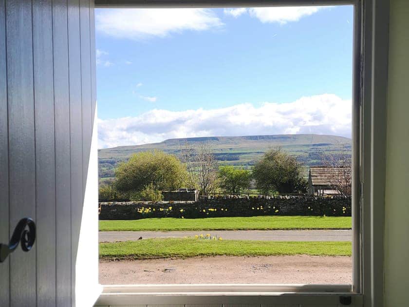 Countryside view through the front stable style door | Lawson’s Studio, Castle Bolton, near Leyburn