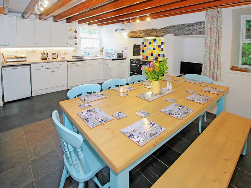 Kitchen/diner (middle ground floor level) | Former Farmhouse, Llanbedr