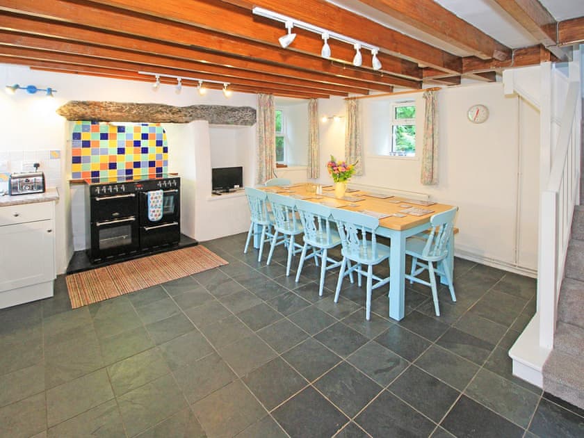 Kitchen/diner (middle ground floor level) | Former Farmhouse, Llanbedr