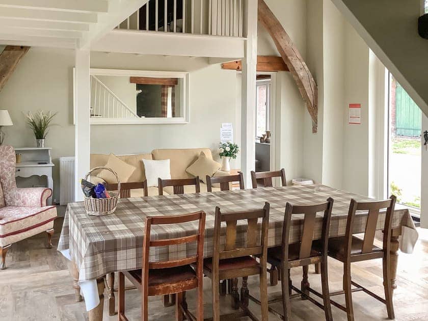 Dining Area | Foremark Threshing Barn - Foremark Cottages, Milton, near Repton