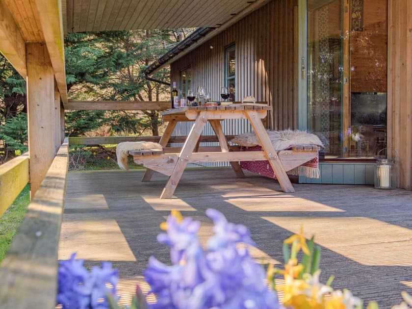Terrace | Clachnaben - Woodend Lodges, Glassel, near Banchory