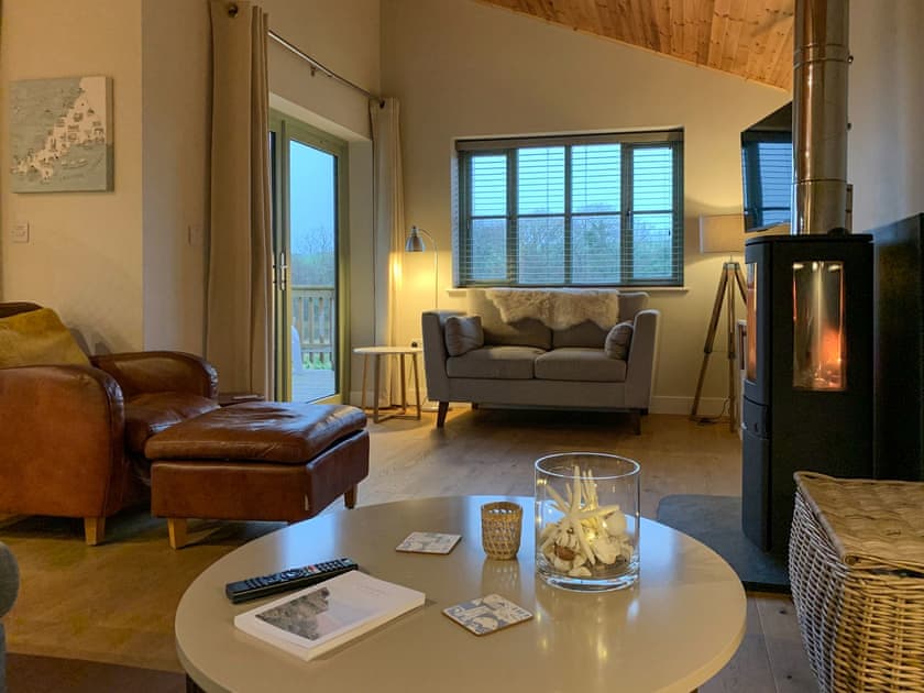 Living area | Meadowside Lodges- Peregrine Lodge - Meadowside Lodges, St Columb, near Padstow