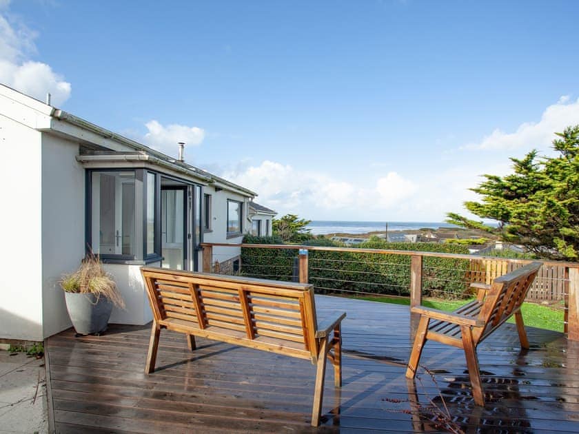 Outdoor area | Semybadazee, Widemouth Bay