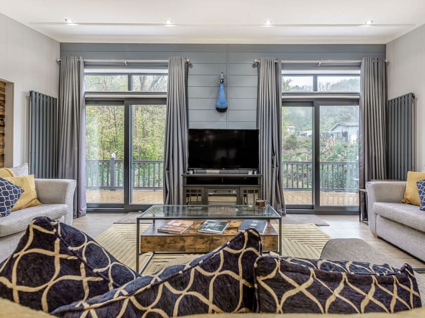 Living area | The Powys Lodge, New Quay