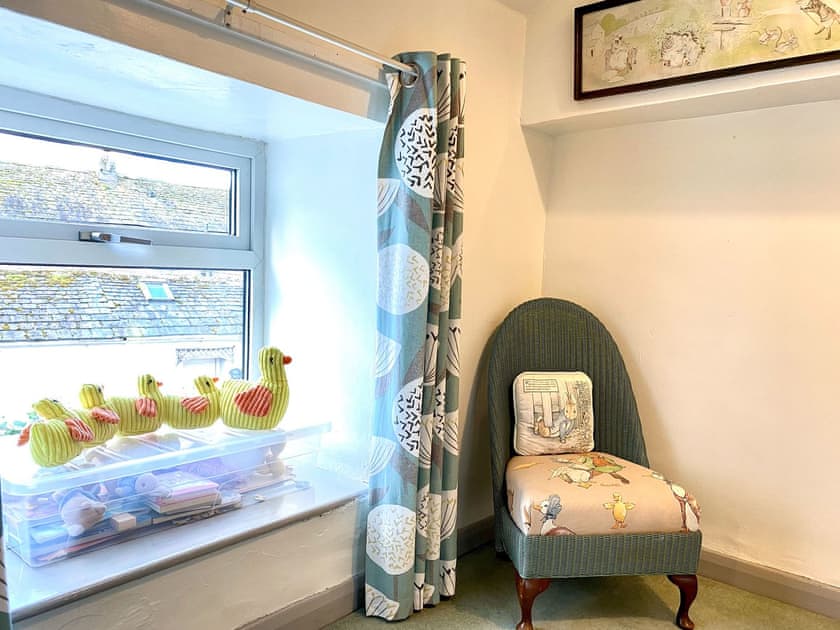 Upstairs landing with Jemima Puddle Duck and other Beatrix Potter books | Jemima’s Cottage, Bassenthwaite