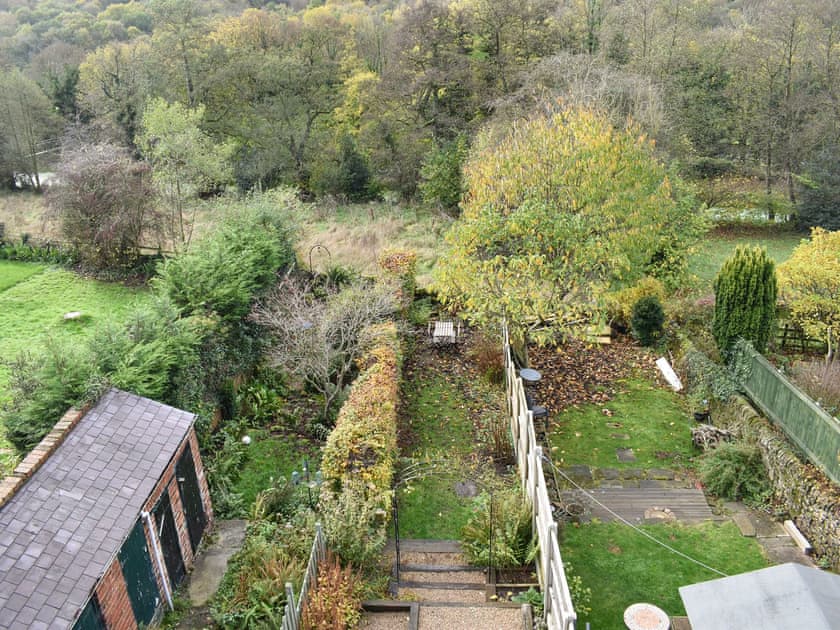 View over garden | Vine Cottage, Whatstandwell, near Matlock