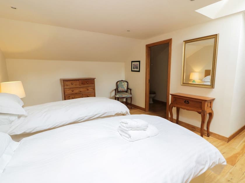 Twin bedroom | Stables - Cloncaird Castle, Kirkmichael, near Ayr