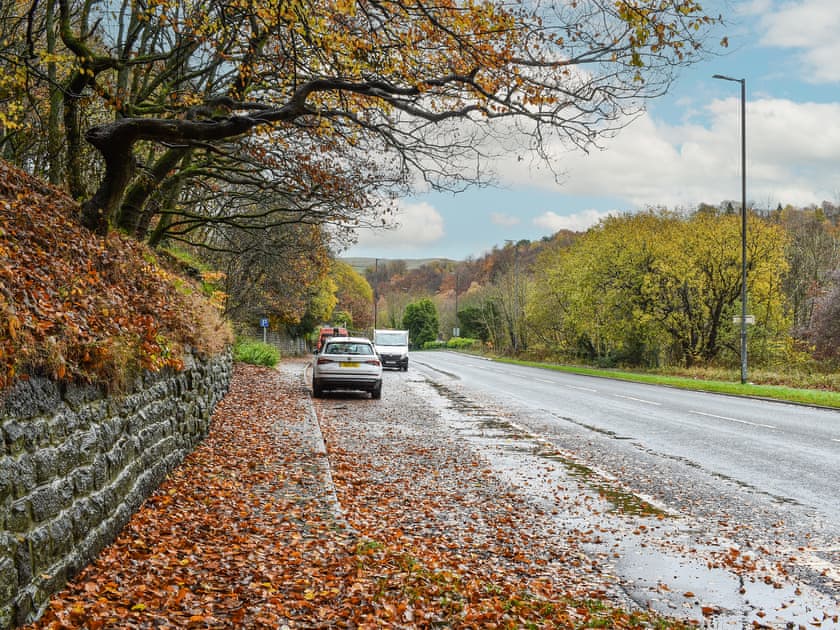 Showing the layby where parking is available  | Beeton Cottage Todmorden, Todmorden, Near Hebden Bridge