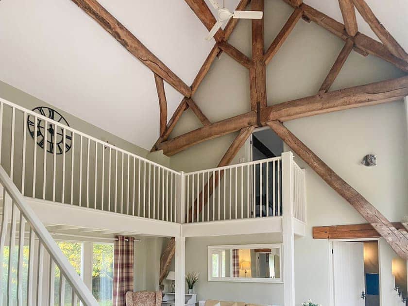 Galleried landing | Foremark Threshing Barn - Foremark Cottages, Milton, near Repton